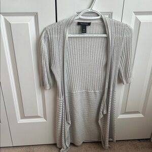White House Black Market Light Gray Women's Cardigan